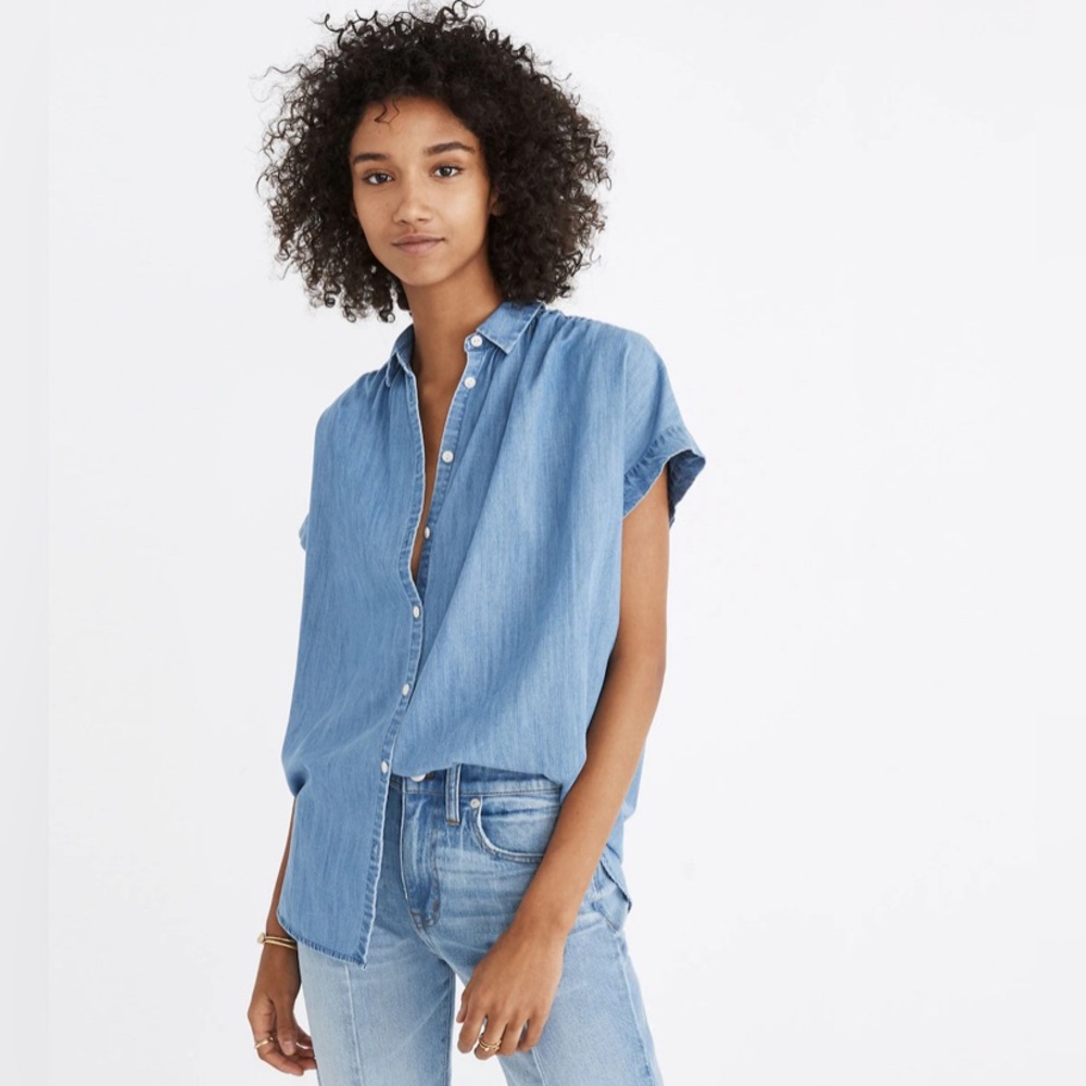 Madewell Central Shirt in Roberta Indigo size medium